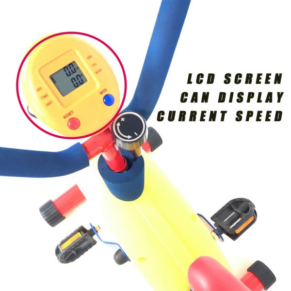 PDKJNID Kid Stationary Bike Fun And Fitness Exercise Equipment For Kids, Adjustable Resistance And Seat Height Children Indoor Outdoor Sports Bike, For Boys Girls Ages 3-8 Year Old