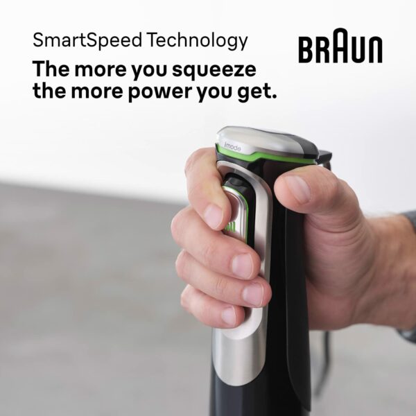Braun MultiQuick 9 Hand Blender, Mixer, XL Food Processor, Active PowerDrive Technology, Multifunctional Bowl with 0.6L Capacity, 1200W, MQ9187XLI, Black