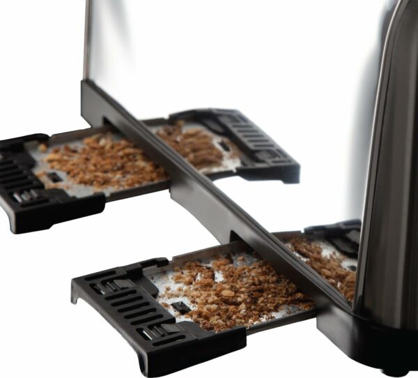 Russell Hobbs 4 Slice Toaster High lift feature, 7 Browning levels, Frozen/Cancel/Reheat function, Red indicator lights