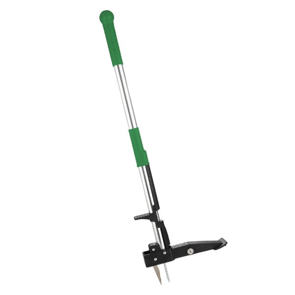 AMOS Mechanical Weed Puller Stainless Steel 4-Claw & Foot Pedal, Telescopic Root Remover, Stand-up Manual Weed Tool for Garden