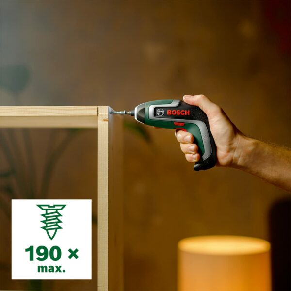 Bosch Compact Cordless Screwdriver IXO (7th Generation; 3.6V; 2.0Ah; 5.5Nm; with Micro-USB Cable; Compatible with IXO-Collection Attachments; Screws up to 190 Screws)