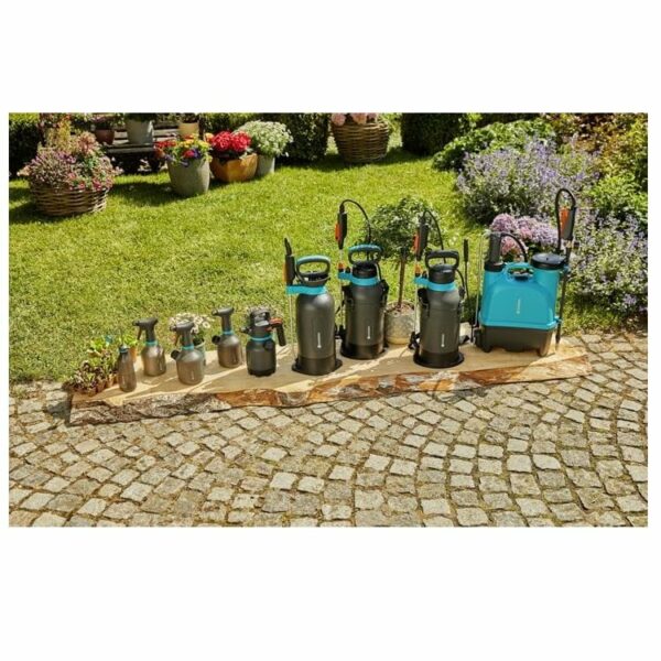 Gardena Pressure Sprayer Comfort, Turquoise, Black, Grey, Orange, Silver, Metallic., 5 L