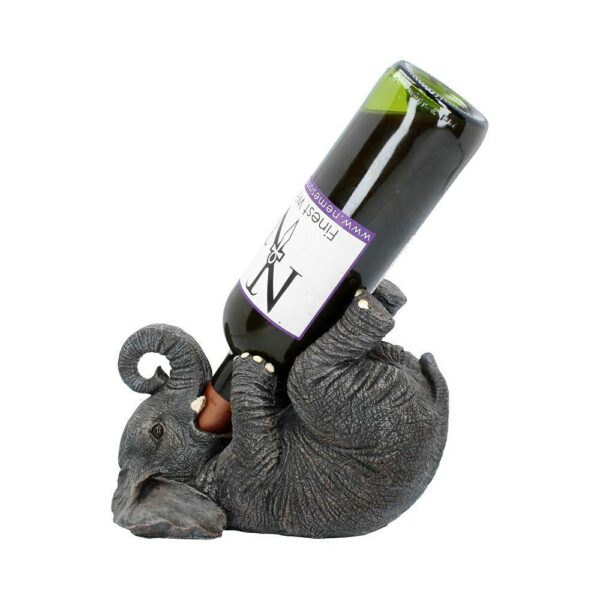 Nemesis Now EXA80004 Guzzlers Elephant Wine Bottle Holder 21cm Grey