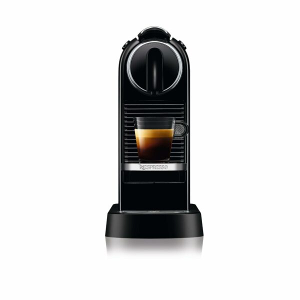 Nespresso De'Longhi CitiZ EN167.B, Capsule, Single-Serve Pod Coffee Machine, Compact Design, 19 Bar Pressure, 2 Cup Sizes, Welcome Set Included, Black, Plastic, 1260 W