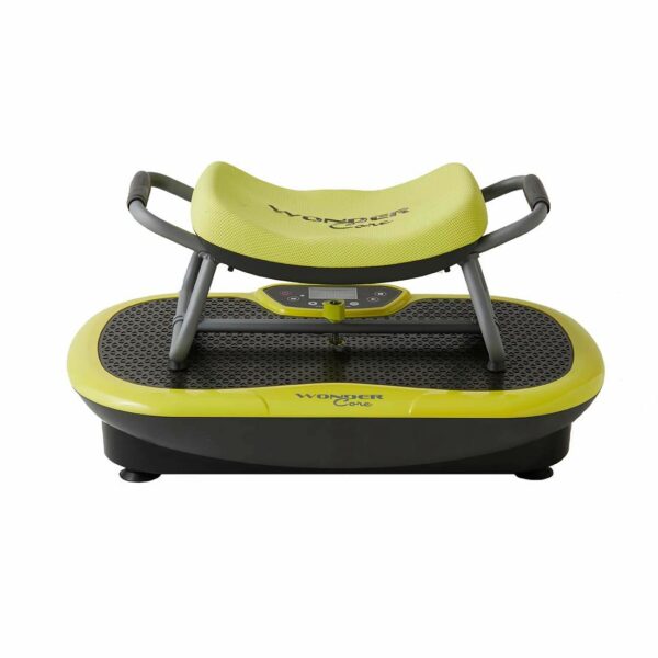 Wonder Core Rock N Fit Plate & Exercise Seat, 20 Speed Total Body Workout (Lime Green)