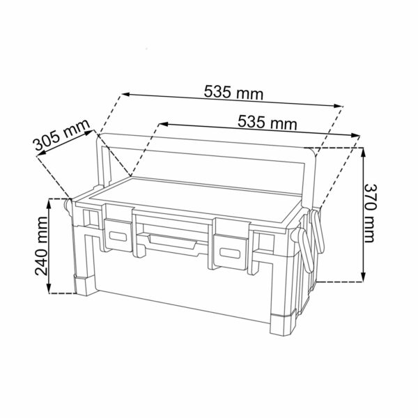 Keter 17187311 Tool Box Including Assorted Master Pro Series Cantilever Tool Box 22 Inches Plastic Red