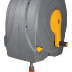 HOZELOCK - Wall-Mounted Fast Reel 40 m : Easy Rewinding with its Integrated Hose Guide System, Supplied with Hose Guide, Assembled and Ready to Use, 2496, Multicolour
