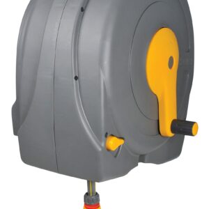 HOZELOCK - Wall-Mounted Fast Reel 40 m : Easy Rewinding with its Integrated Hose Guide System, Supplied with Hose Guide, Assembled and Ready to Use, 2496, Multicolour