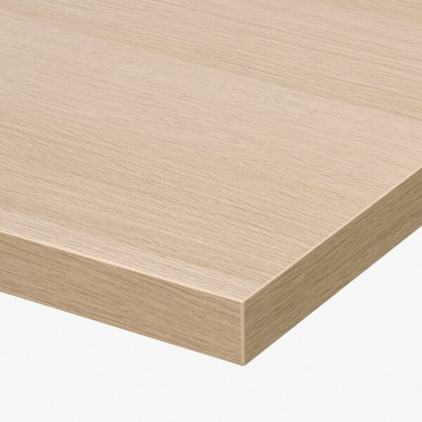 Lagkapten/Alex Desk, white stained/oak effect white, 140x60 cm, durable and easy to care for. Desks for home. Desks computer desks. Tables desks.