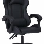 Millhouse Sport Desk Chair, Adjustable Office Gaming Racing Chair with Lumbar and Head Pillow, X3577 - Black