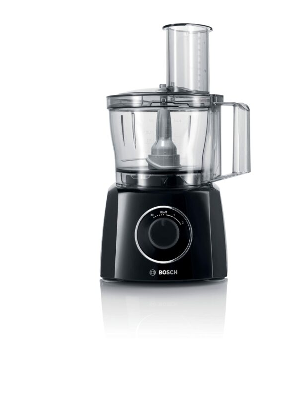 Bosch MultiTalent 3 MCM3201BGB 800W 2.3L Food Processor with 2 speeds, 1 litre blender and/Slicing/Grating/Beating attachments. - Black