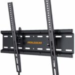 Perlegear TV Wall Bracket for 26-60 inch TVs up to 52kg, Sturdy Tilt TV Bracket with VESA 75x75-400x400mm, 55 Inch Slim Wall Mount with Safe Pull Strings
