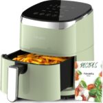 Air Fryers 4L,Fabuletta1680W Compact Air Fryers with 9 Presets, Max 230℃ Setting Digital Air Fryer Oven with Rapid Air Circulation, Digital Display,Shake Reminder,Nonstick & Dishwasher, Quiet