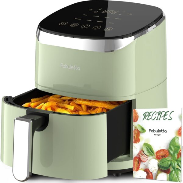 Air Fryers 4L,Fabuletta1680W Compact Air Fryers with 9 Presets, Max 230℃ Setting Digital Air Fryer Oven with Rapid Air Circulation, Digital Display,Shake Reminder,Nonstick & Dishwasher, Quiet