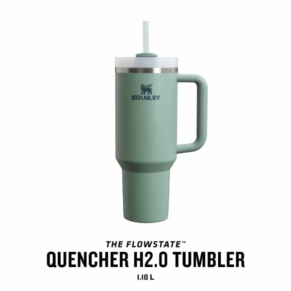Stanley Quencher H2.0 Flowstate Tumbler 1.2L - Cold For 11 Hours - Iced For 48 Hours - Metal Water Bottle With Straw, Handle And Lid - Dishwasher Safe - Travel Mug For Cold Drinks - Shale