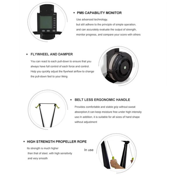 Ski Exercise Machine, Ski Machine with Display Monitor, Indoor Ski Cross Trainer Machine, Ski Exercise Machine Strength Training Leg Machine, Cardio Exercise Equipment