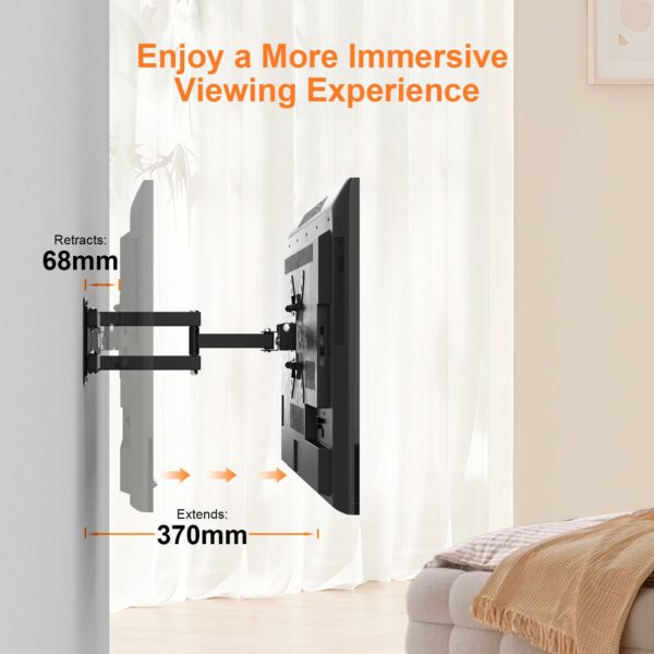 GRIFEMA GB1008-2 TV Wall Bracket for 13-43 inch TVs, TV Wall Mount for Flat & Curved TV, VESA 75x75MM to 200X200mm, up to 20KG, Tilt (+ 8°，-12°)