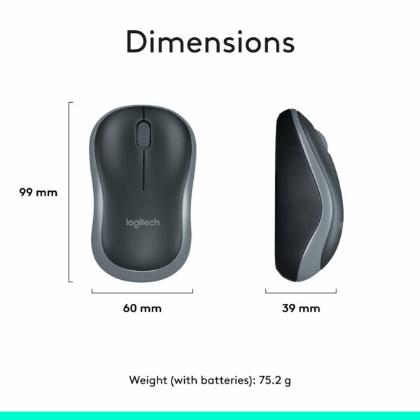 Logitech MK270 Wireless Keyboard and Mouse Combo for Windows, 2.4 GHz Wireless, Compact Mouse, 8 Multimedia and Shortcut Keys, 2-Year Battery Life, for PC, Laptop, QWERTY UK English Layout - Black