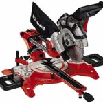 Einhell TC-SM 2131/1 Dual Bevel Sliding Mitre Saw | Double Bevel Circular Saw, 310mm Drag, Laser, Dust Extraction, +/-45° Mitre, +/-47° Bevel | Saw with 48T Blade for Cutting Wood, Plastic, Red