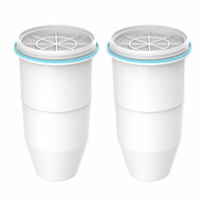 AQUA CREST NSF/ANSI 53 Certified 6-Stage Replacement Water Filters, Replacement for ZeroWater® ZR-017 Jug Filters and Dispenser Filters, Reduce TDS, PFOA/PFOS, Chlorine, Bad Taste and Odor, 2 Packs