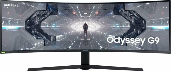 Samsung Odyssey G9 - G95T 49" 240Hz, C49G95TSS, DWQHD 5120x1440, 240Hz, VA 1ms, 1000R, 420cdm2, 2500 1, H/I/Adjustable, HDMI+ DisplayPort Cable (s), 49 DWQHD, White and Black