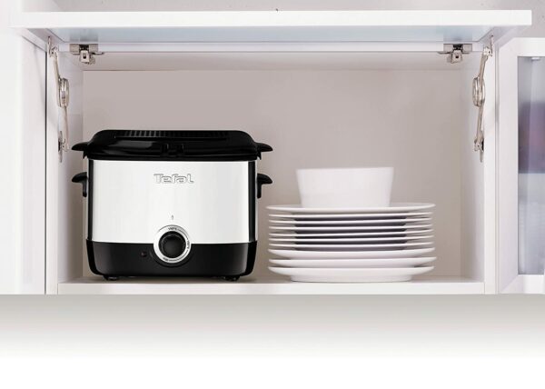 Tefal FF220040 Mini Deep Fryer, (2 Portions), 0.6 Kg Capacity, 1000 W, Stainless Steel, One Size
