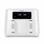 Tower T17137WHT Vortx 8.5L Dual Basket Air Fryer with Dual Cook Function, 2400W, White & Chrome