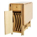 Folding Dining Table with 4 Chairs, Drop Leaf Table for Small Space, Folding Kitchen Table, Space Saving Dining Room Table
