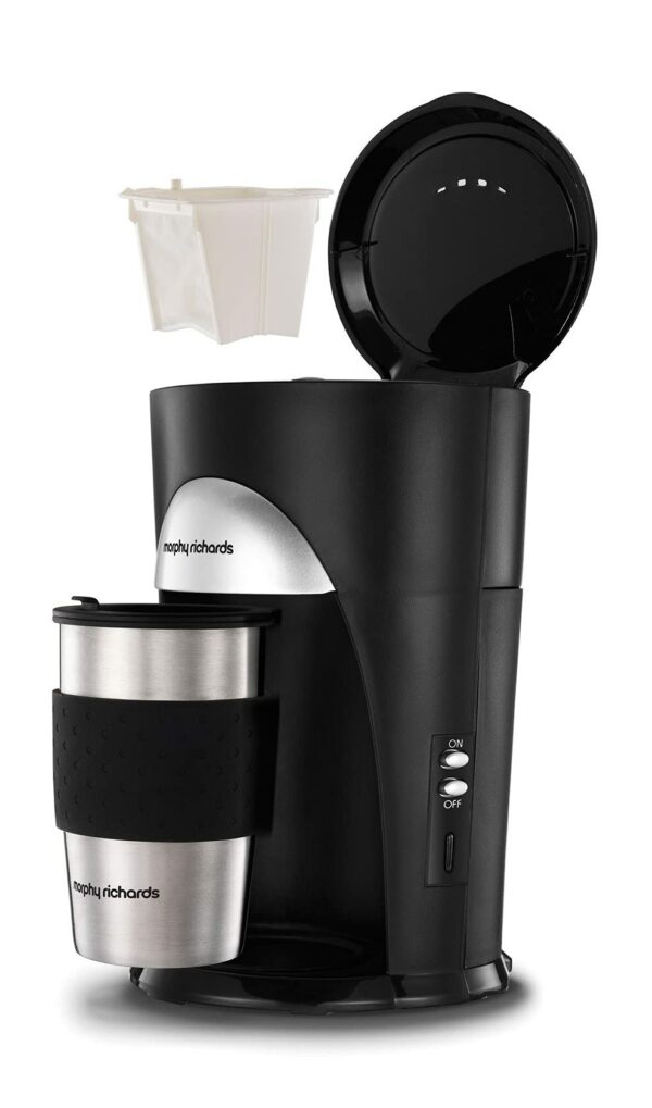 Morphy Richards Coffee On The Go Filter Coffee Machine 162740 Black and Brushed Stainless Steel