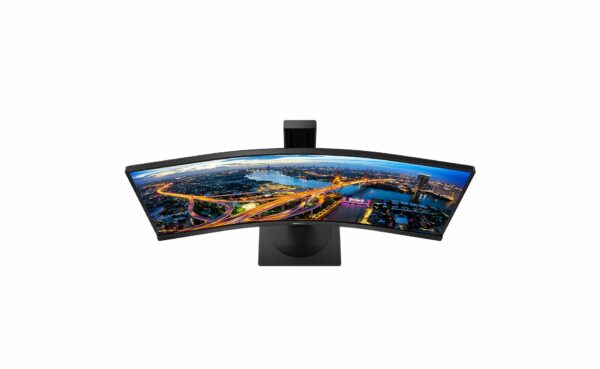 Philips 345B1C - 34 inch Curved WQHD Monitor, 100Hz, 4ms, VA, Speakers, Height Adjust, Power Sensor, USB Hub (3440 x 1440 WQHD, 300 cd/m², HDMI/DP/USB-B/USB 3.2)