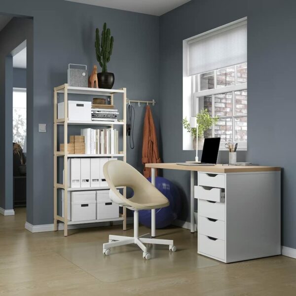 Lagkapten/Alex Desk, 120x60 cm, Durable and Easy to Care For, White Stained Oak Effect/White - Home and Computer Desks, Tables,  Environment Friendly