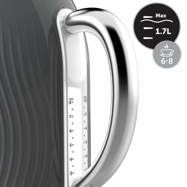 Breville VKT092 Flow Electric Kettle, 1.7 L, 3 KW Fast Boil, Grey