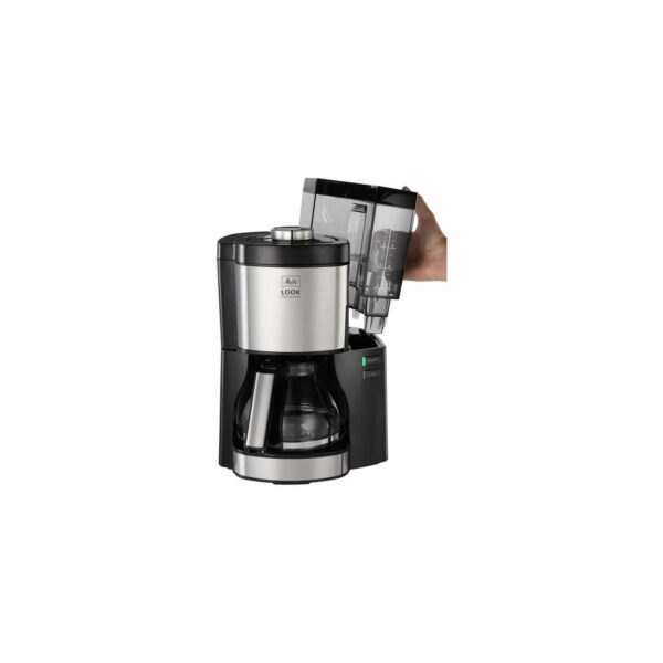 Melitta Filter Coffee Machine, Look V Perfection Model, Art. No. 6766589, Stainless Steel, 1.25 liters, Black