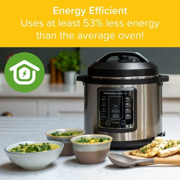 Drew&Cole Electric Pressure King Pro 14-in-1 Digital Pressure Cooker, 4.8L Capacity, Improved Design, Enhanced Non-Stick Coating, Oven & Dishwasher Safe, Great for Easy Family Meals, Charcoal Grey