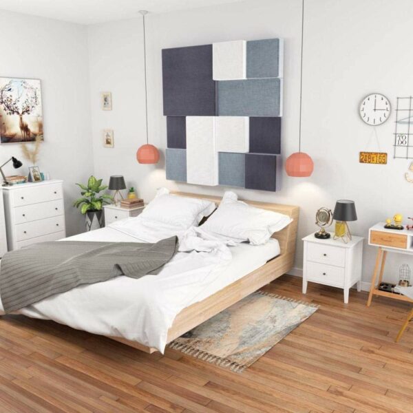 Nightstand Chest of Drawers Set of 2 Bedside Table Nightstand Storage Cabinet with 2 Drawers Handles 50x40x55.5cm Side table (Size : 2)