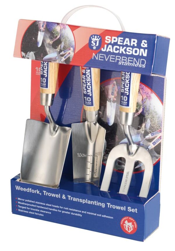 Spear & Jackson 3056GS Neverbend Stainless 3 Piece Gift Set, Silver