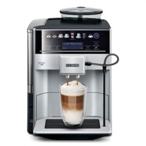 SIEMENS EQ6 plus S300, Fully Automatic Bean to Cup Espresso Coffee Machine with Cappuccinatore milk system, 10 coffee beverages, 2 user profiles - TE653M11GB, Titanium