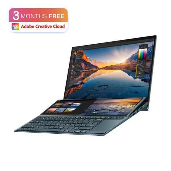 ASUS DualScreen ZenBook Duo UX482EG 14 inch Full HD 400nits Laptop (Intel i7-1165G7, Nvidia MX450 Graphics, 32GB RAM, 1TB SSD, Backlit Keyboard, Windows 10) Includes Stylus Pen