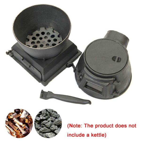 DISHENGZHEN Pure Cast Iron Coal Fire, Wood Stove, Viewing Window, Multi-Purpose Camping Stove for Tent, Indoor, Villa, Shelter, Heating and Cooking