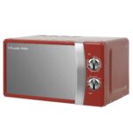 Russell Hobbs RHMM701R 17 Litre 700 W Red Solo Manual Microwave with 5 Power Levels, Ringer, Timer, Defrost Setting, Easy Clean