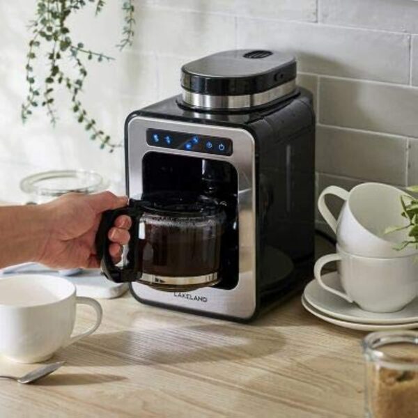 lakeland Bean to Cup Filter Coffee Machine – Touchscreen Takes Beans & Ground Coffee