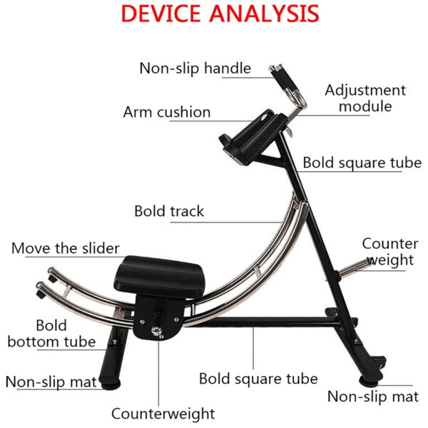 KIPEKE Ab Machine for Gym, Waist Roller Coaster Abdominal Machine, Fitness Machine + Cardio, Multifunctional Supine Board Belly Sports Fitness Equipment