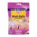 Zero In New Generation Moth Balls - 10-Pack. Place in Wardrobes, Cupboards and Drawers to Kill Clothes Moths, Eggs, and Larvae. Fragranced, White