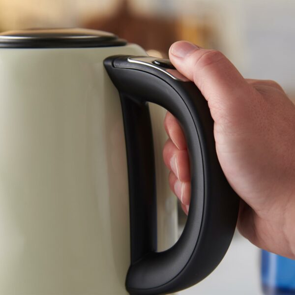Russell Hobbs Cream Stainless Steel Electric 1.7L Cordless Kettle (Quiet & Fast Boil 3KW, Removable washable anti-scale filter, Push button lid, Perfect pour spout) 20461