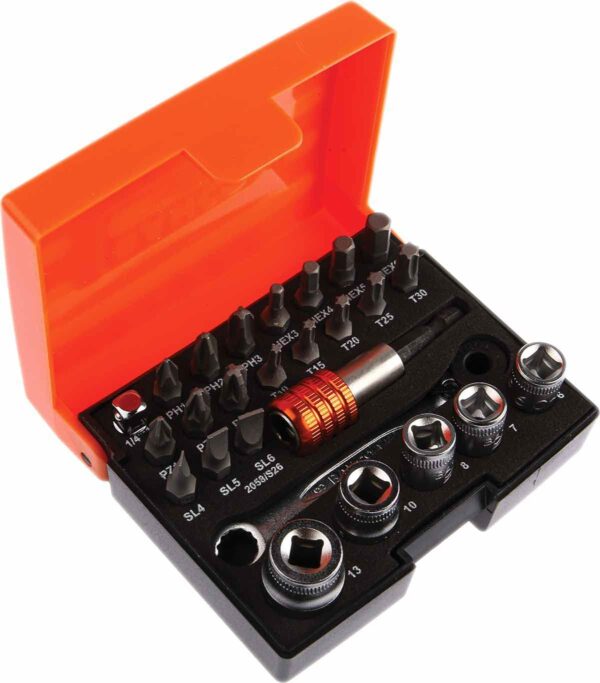 Bahco 2058/S26 Ratchet Socket Bit Set