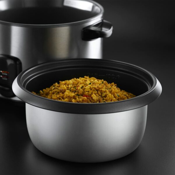 Russell Hobbs Electric Rice Cooker & Steamer - 1.8L (10 cup) Keep warm function, Removable non stick bowl, Easy to clean, Steamer basket, measuring cup & spoon inc, Energy saving, 700W, 19750