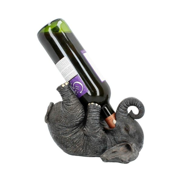 Nemesis Now EXA80004 Guzzlers Elephant Wine Bottle Holder 21cm Grey