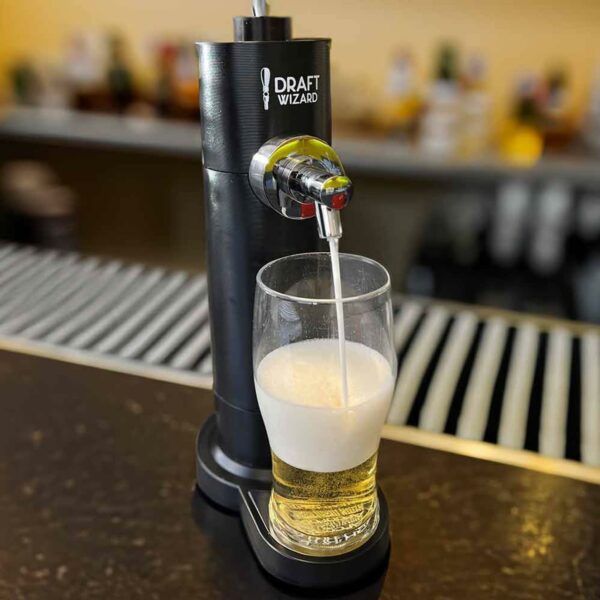 Draft Wizard Ultrasonic Frothing Beer Dispenser Battery Powered Home Draught Tap