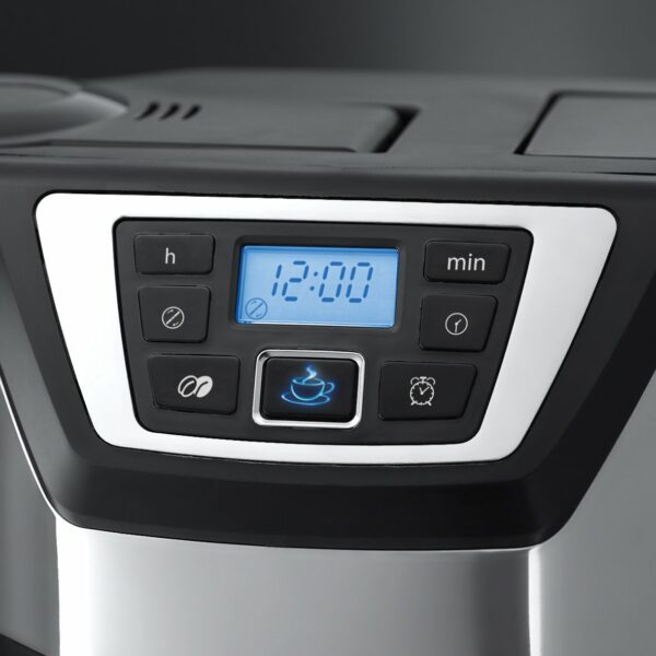 Russell Hobbs Chester Grind & Brew Filter Coffee Machine, Bean to cup, Quiet brew technology, 1.5L Carafe/12 cups, 4-12 Cup brewing option, 24hr timer, 40min keep warm, Washable filter, 1025W, 22000