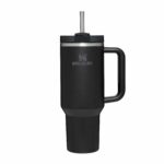 Stanley Quencher H2.0 Flowstate Tumbler 1.2L - Cold For 11 Hours - Iced For 48 Hours - Metal Water Bottle With Straw, Handle And Lid - Dishwasher Safe - Travel Mug For Cold Drinks - Black Tonal